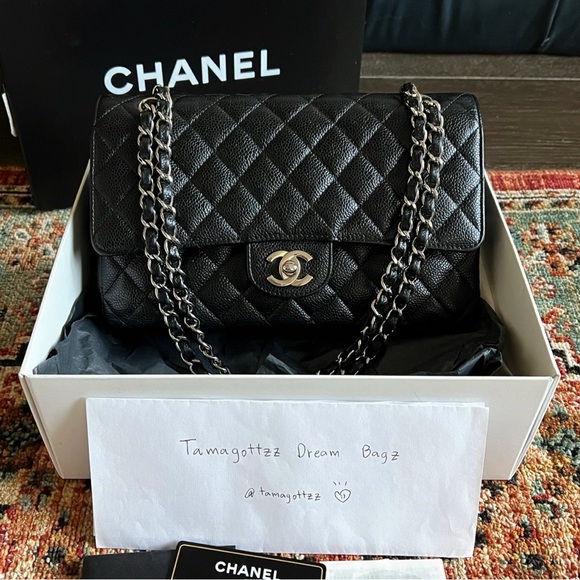 Chanel Classic Medium Black Caviar Double Flap Bag - Picture 3 of 12